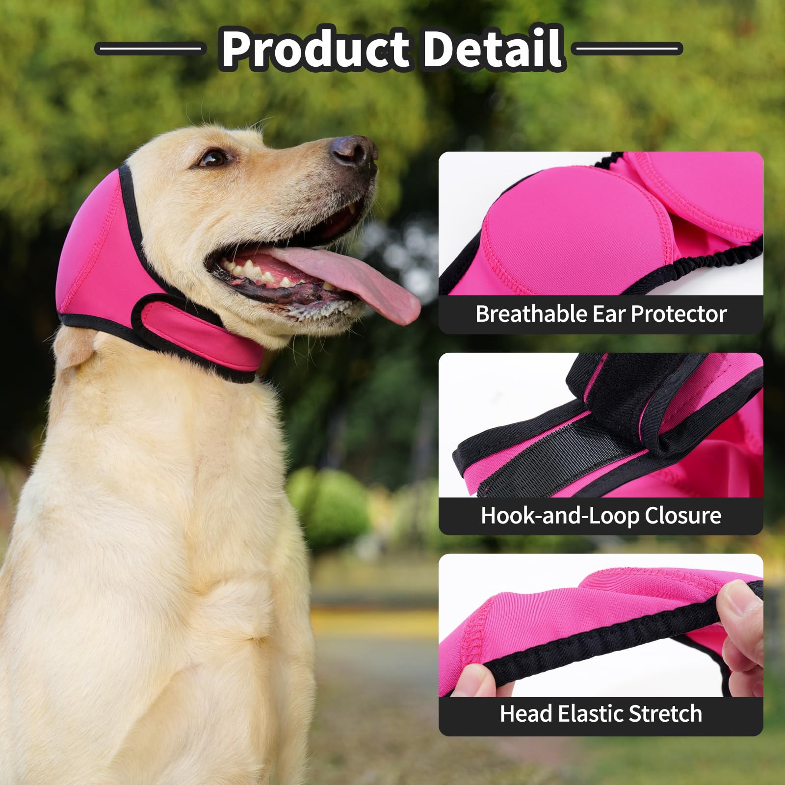 LIANZIMAU Quiet Ears breathable fabric keeps dogs cool year-round.