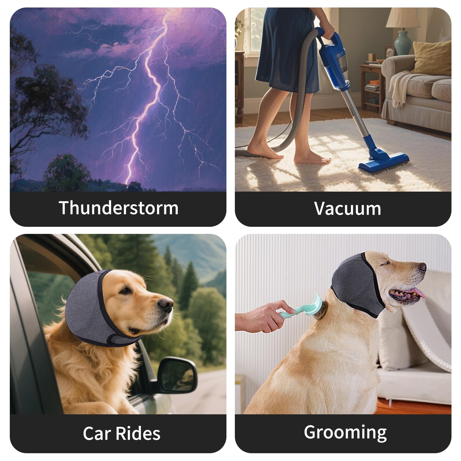 LIANZIMAU dog ear covers provide light protection during grooming and drying.