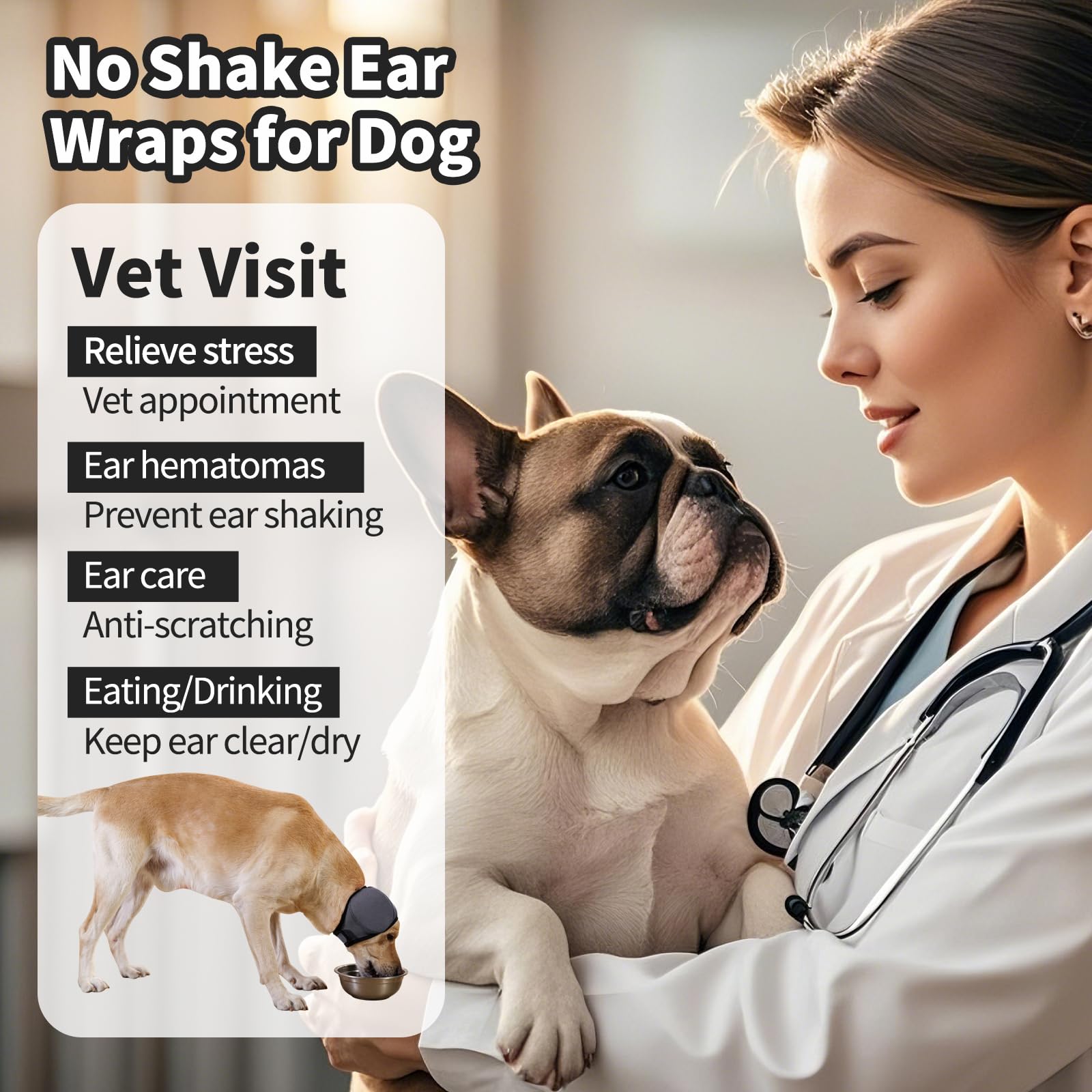 LIANZIMAU versatile ear covers for anxiety grooming protection and meals.
