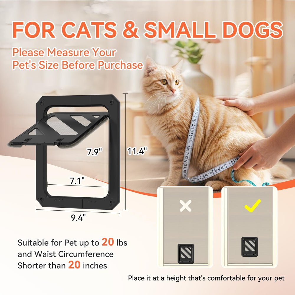 LIBBEPET cat door brush strips prevent mosquitoes while pets pass through