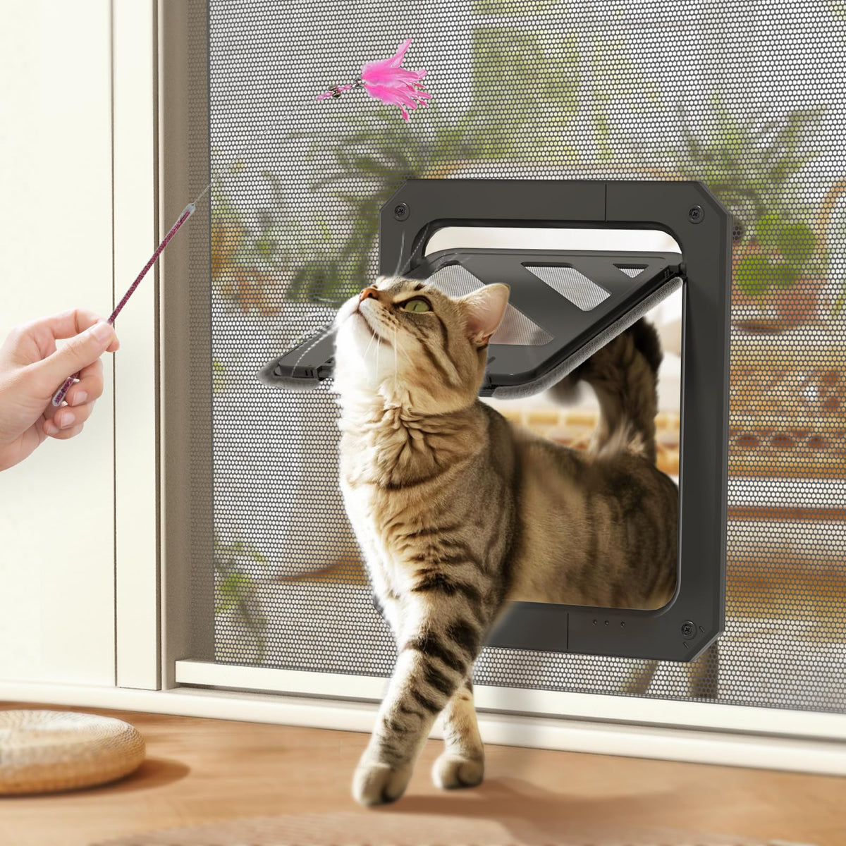 LIBBEPET cat door frame ready for easy one person installation and pet access