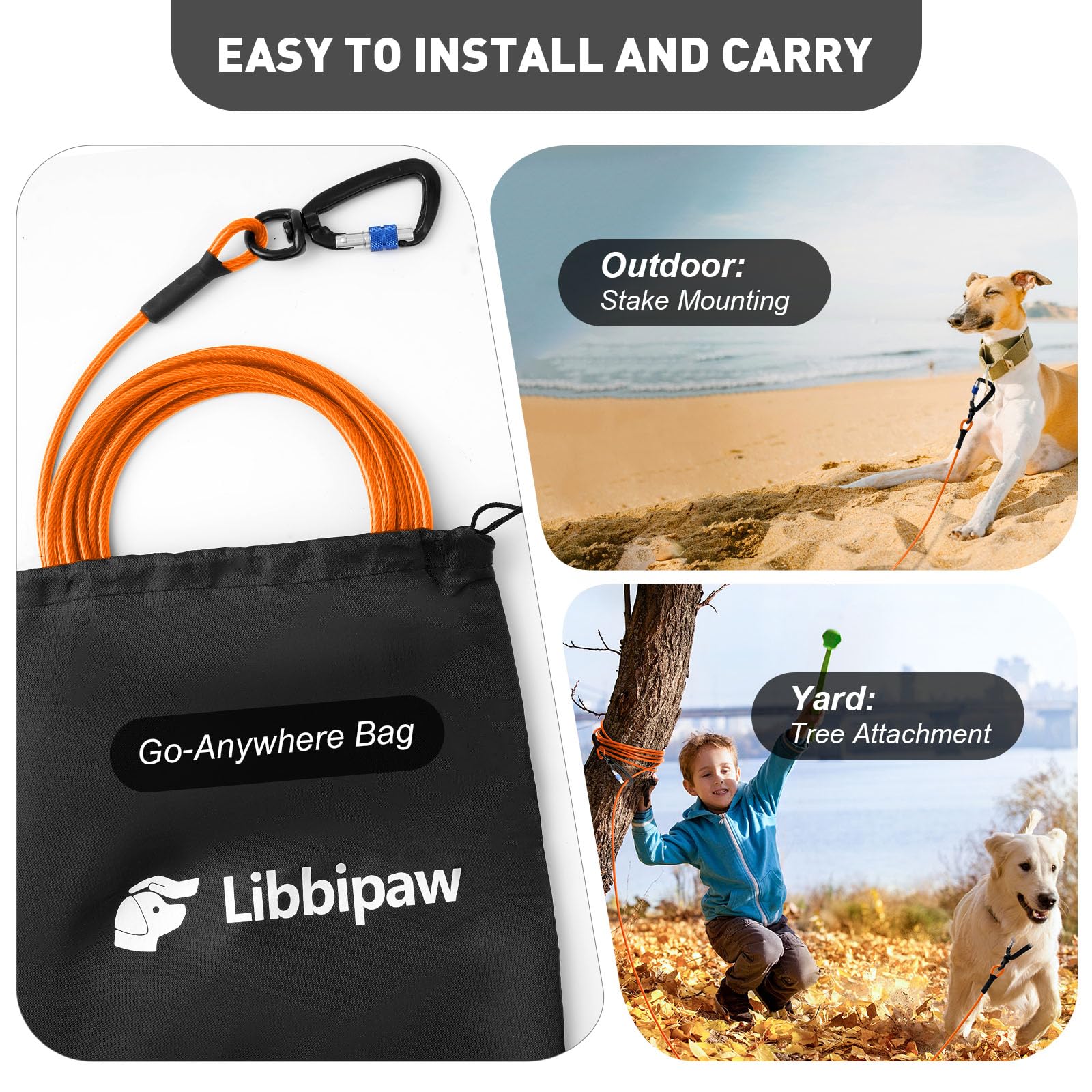 Libbipaw abrasion-sleeve reinforces protection against wear from rubbing and weather.