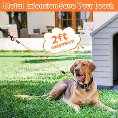 Libbipaw Chew Proof Leash Extender wire rope emphasizes durable stainless steel core for chewers