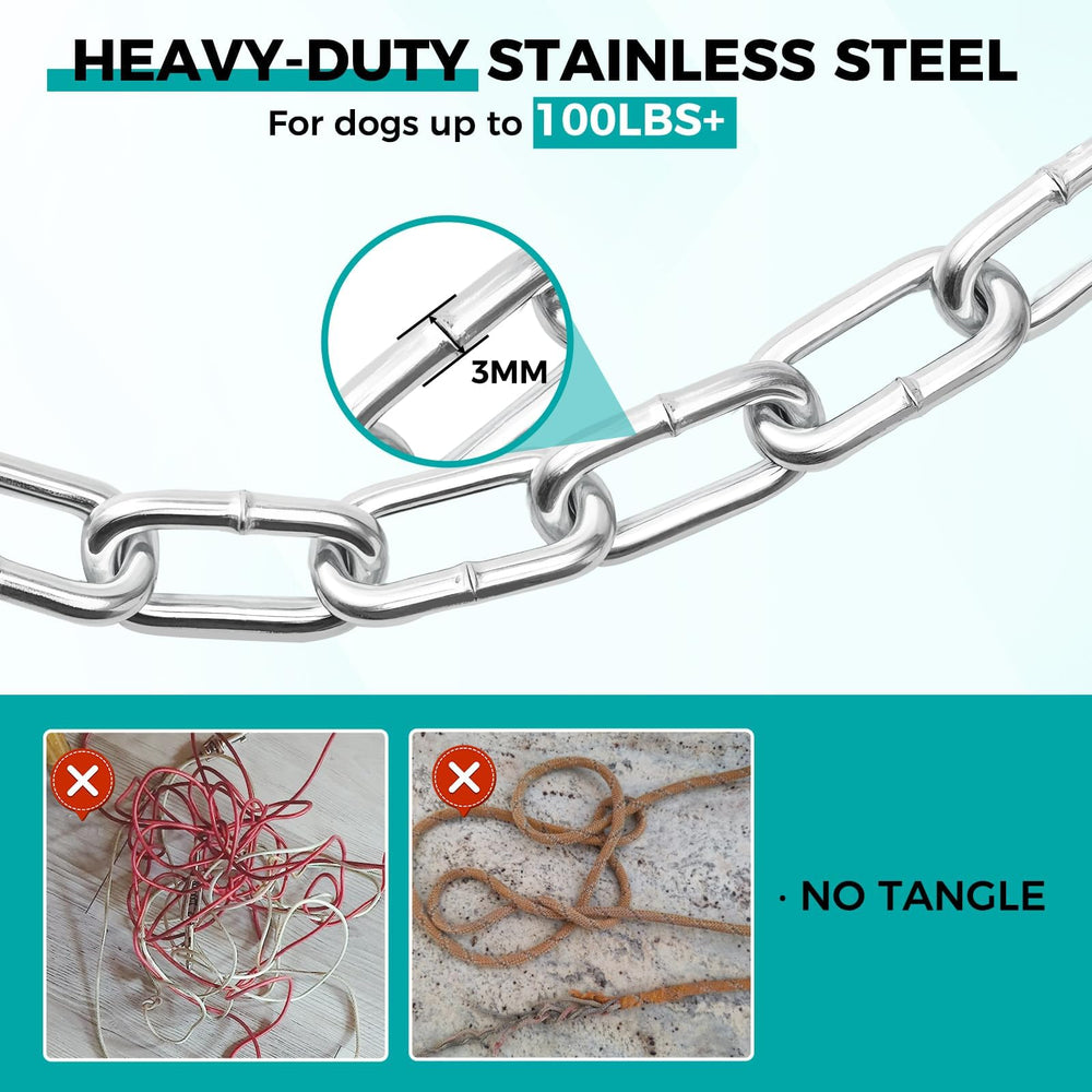 Libbipaw chew-proof steel links offer durable resistance against chewing for longer-lasting use.