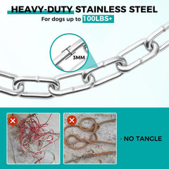 Libbipaw chew-proof steel links offer durable resistance against chewing for longer-lasting use.