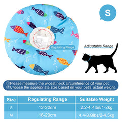 Libfrnt cat cone collar adjustable drawstring demonstrates secure fit for varied neck sizes