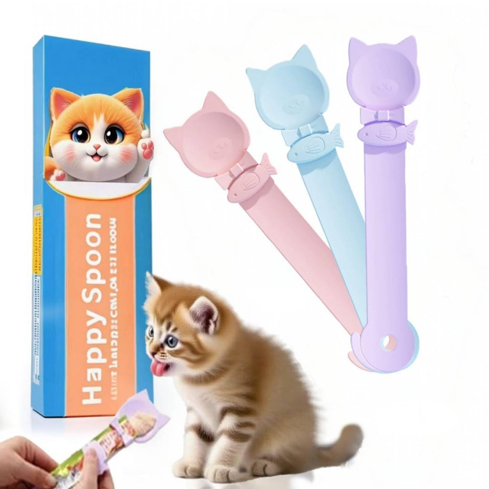 LICKJIMO 3PCS treat dispenser pack for mess-free cat feeding