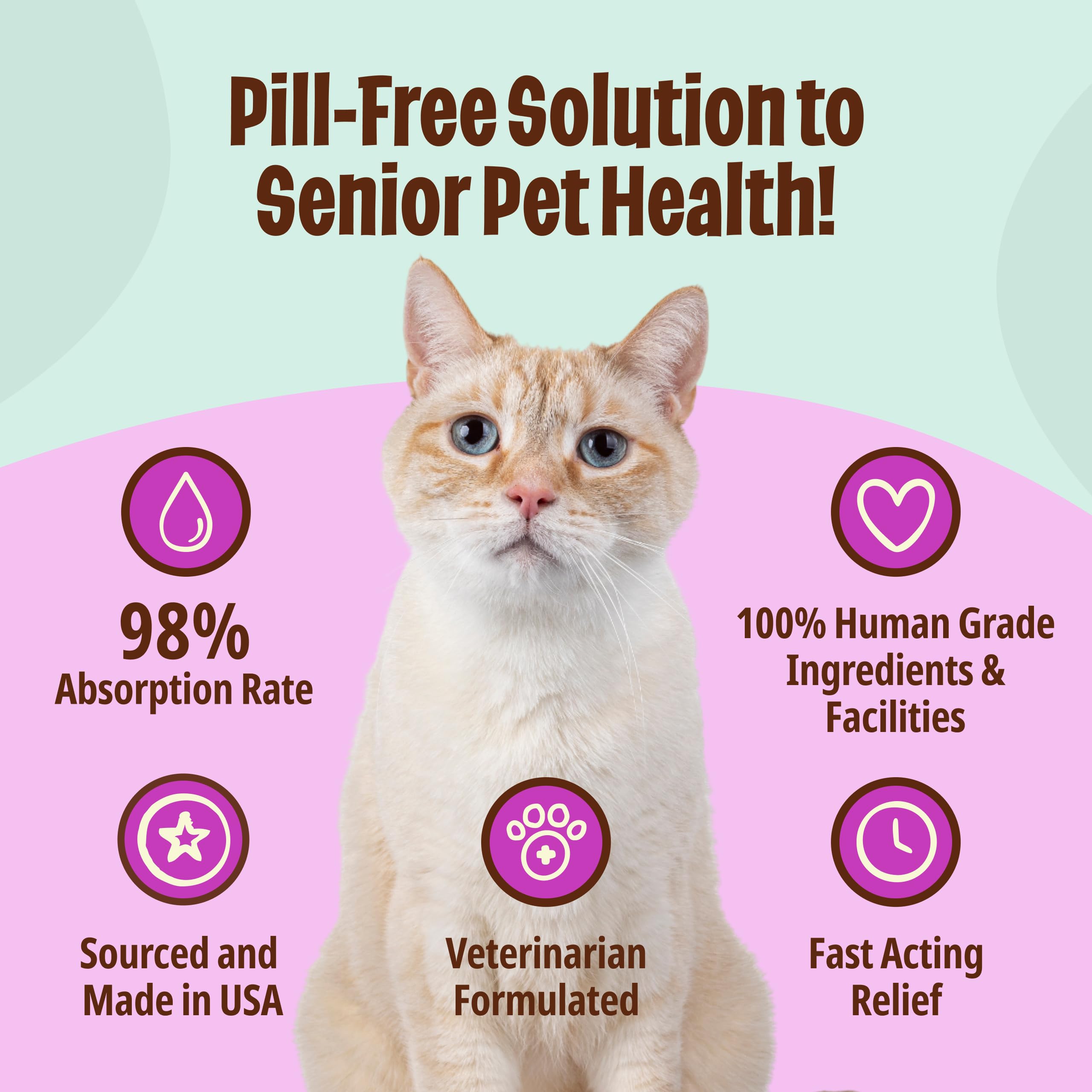 Licks Pill Free senior cat immunity vitamins support immune health during aging