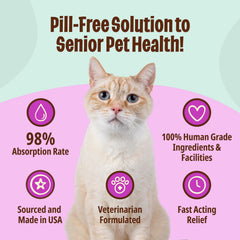 Licks Pill Free senior cat immunity vitamins support immune health during aging