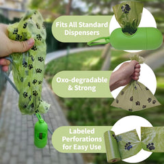LICZINOIZO dog poop bags dispenser with clip keeps bags accessible on walks.