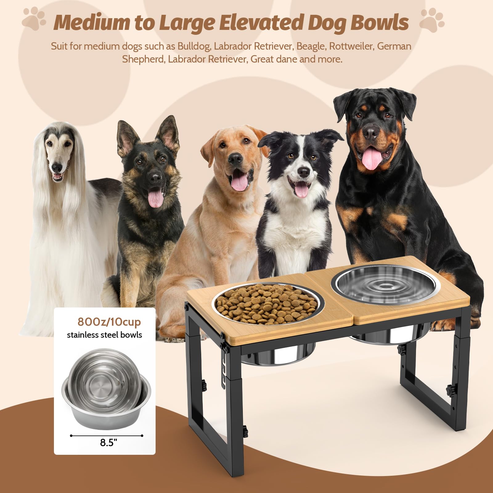LIDTOP non-slip pads keep the stand steady during meals.
