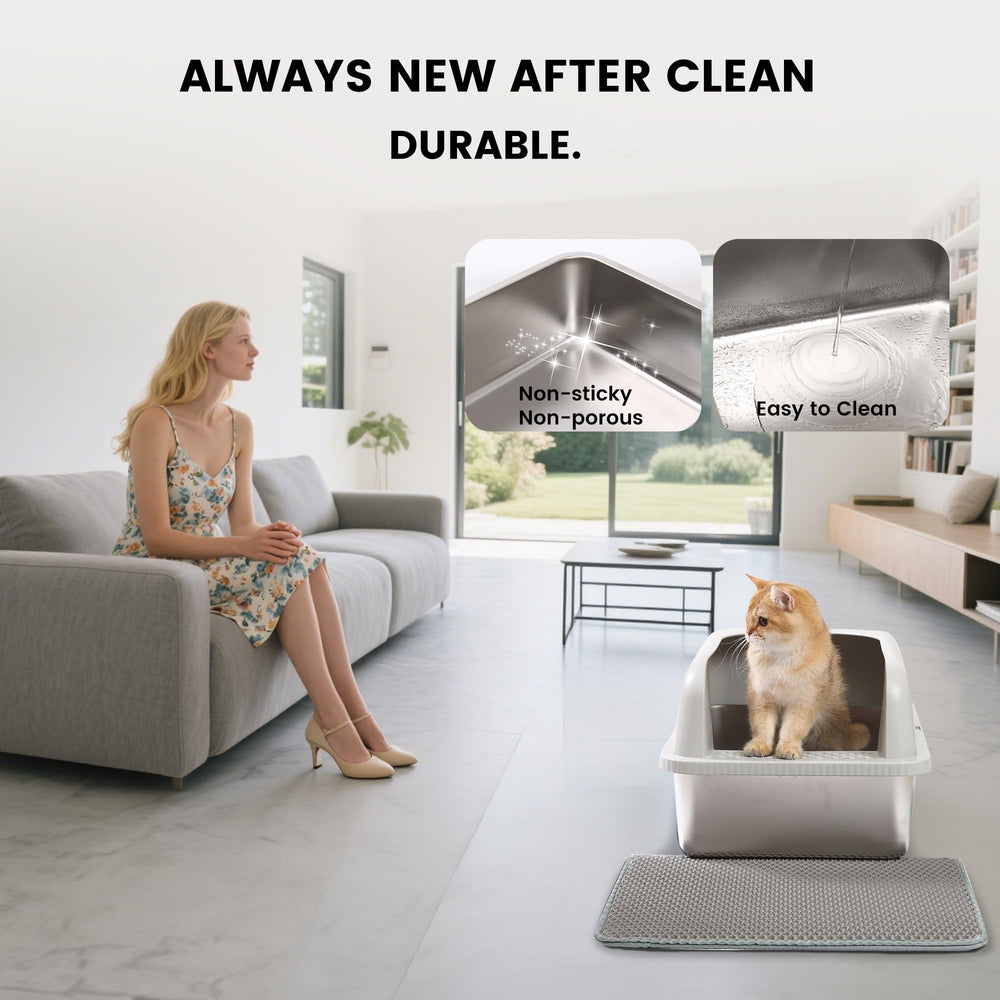 Double-layer mat traps litter around Lietom XL box