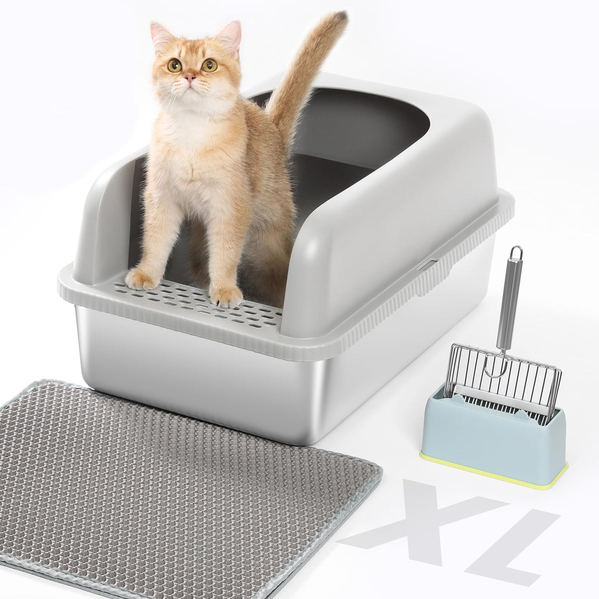 Lietom XL litter box lid for containment and cleanliness