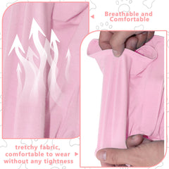 LIEVUIKEN cat-recovery-suit-pink soft-polyester promotes breathable comfort