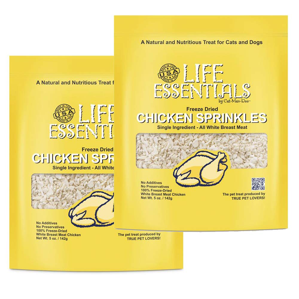 Life Essentials by Cat-Man-Doo packaging; ideal training reward.