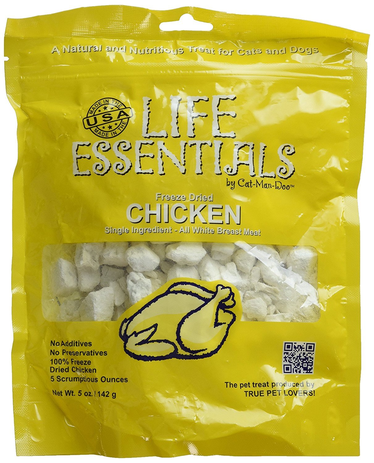 Life Essentials closeup of treats highlights single-ingredient care.