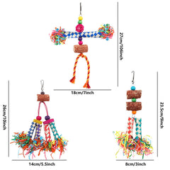 LifeIdeas Bird Shredding Toy colorful crinkly paper adds sensory enrichment for parrots