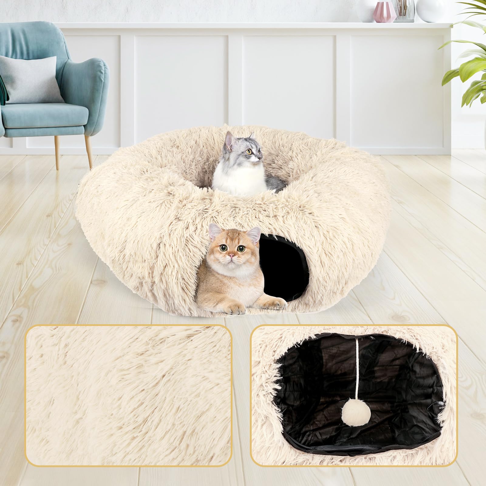 LifeIdeas cat tunnel designed for indoor pets to explore safely.