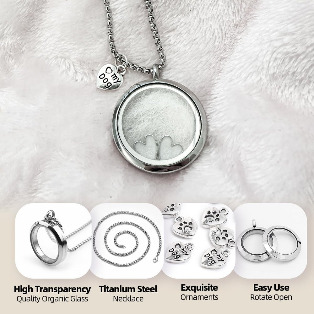 Lifelisa ashes memory urn necklace stores hair or ashes securely