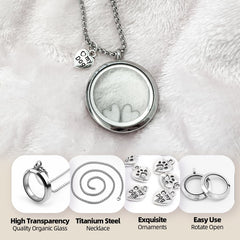 Lifelisa ashes memory urn necklace stores hair or ashes securely
