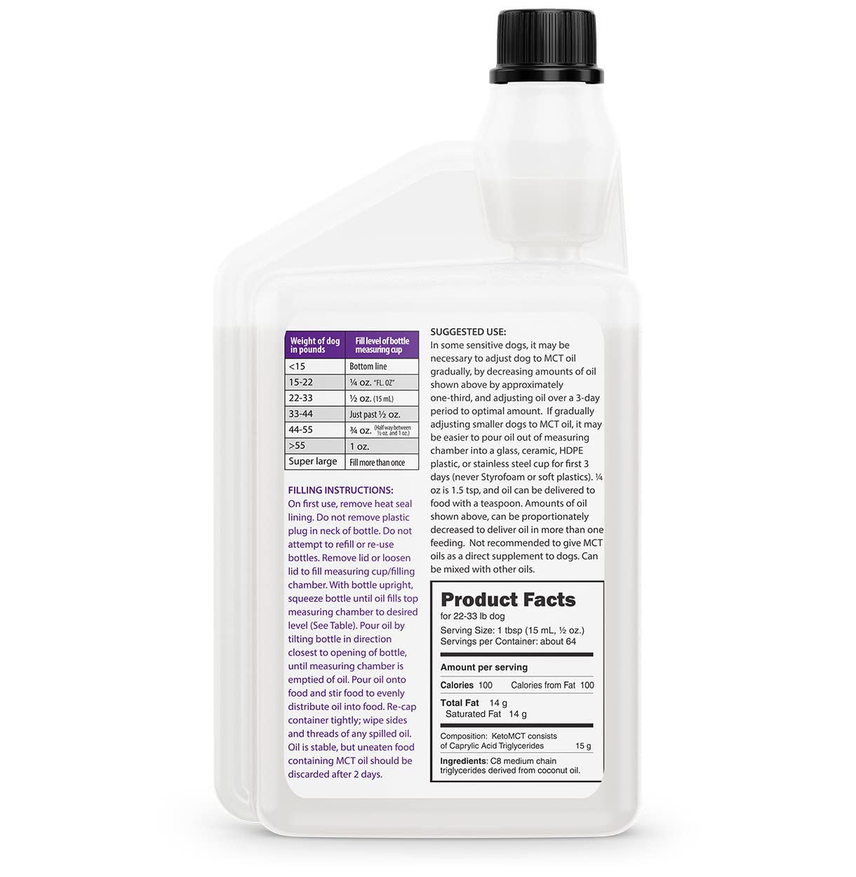 LifeSense C8 MCT Oil dog health shot on countertop suggests daily wellness ritual