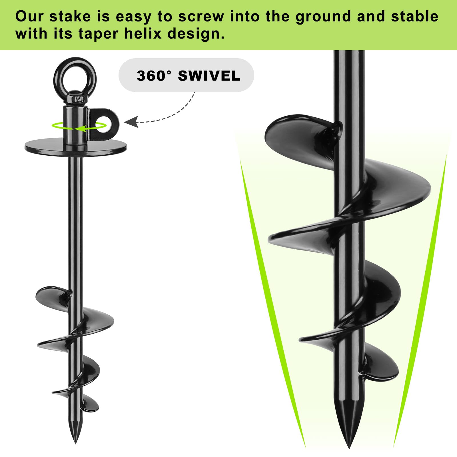 Lifeswell tapered screw tip promotes easy ground installation.