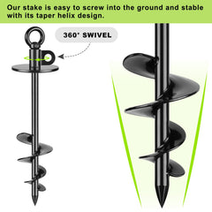 Lifeswell tapered screw tip promotes easy ground installation.