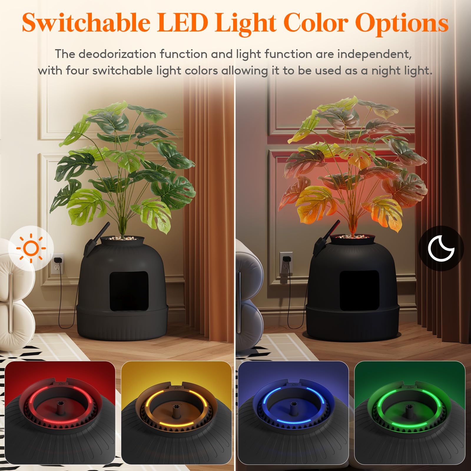 Lifewit built-in platform keeps litter contained and tidy