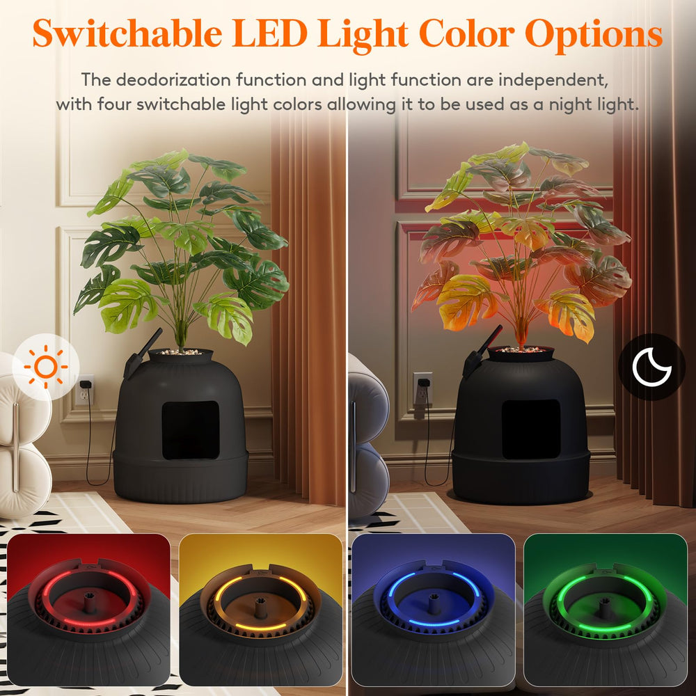 Lifewit built-in platform keeps litter contained and tidy