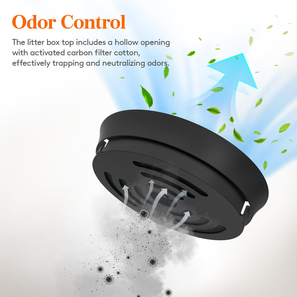 Lifewit hidden litter box scoop hook shows cleaning convenience