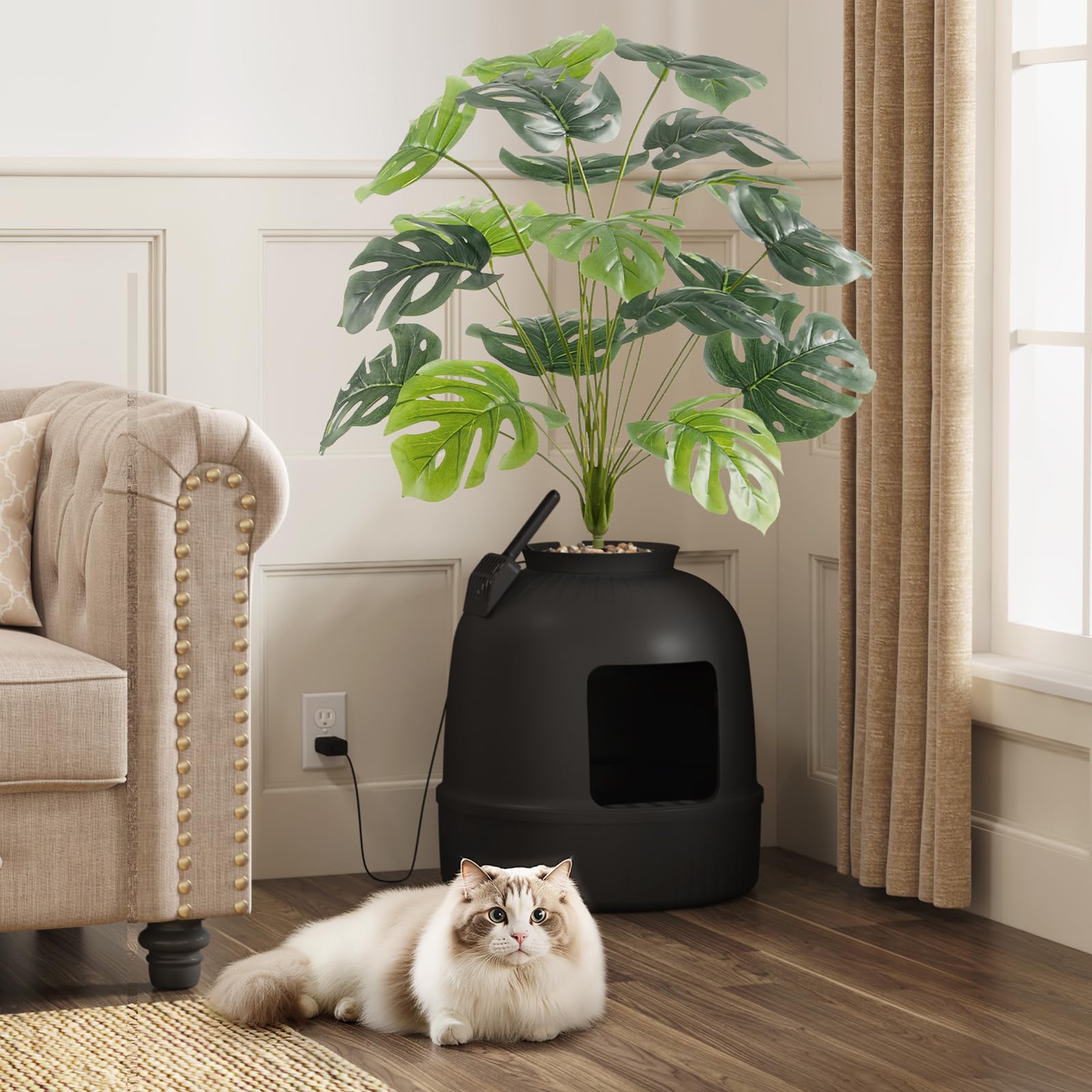 Lifewit hook-on litter shovel included for easy cleanup