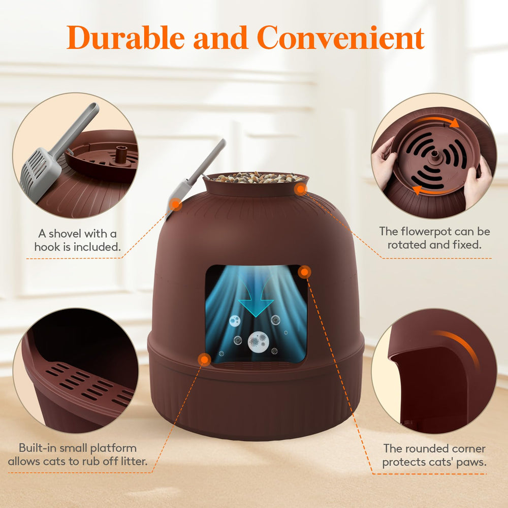 Lifewit litter box carbon filter diameter 7-9 shows odor control in action.