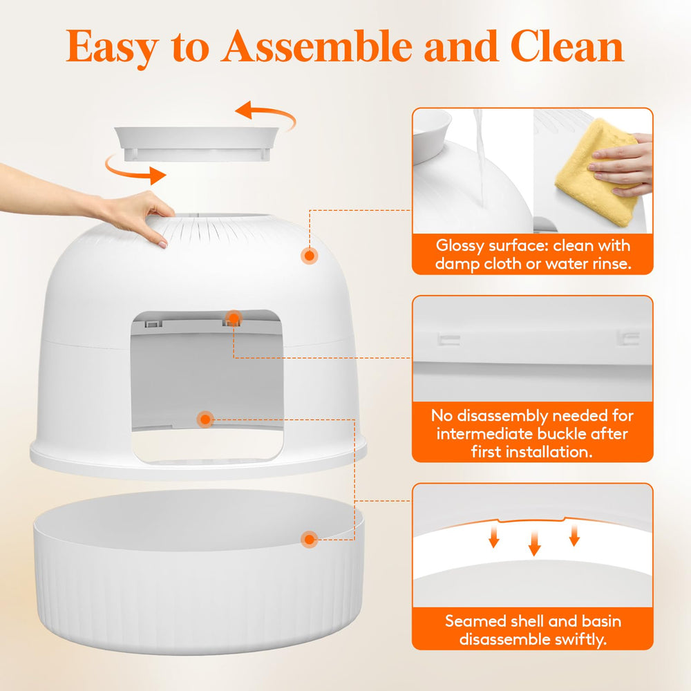 Lifewit litter box low-threshold-entry emphasizes kitten and senior cat accessibility.