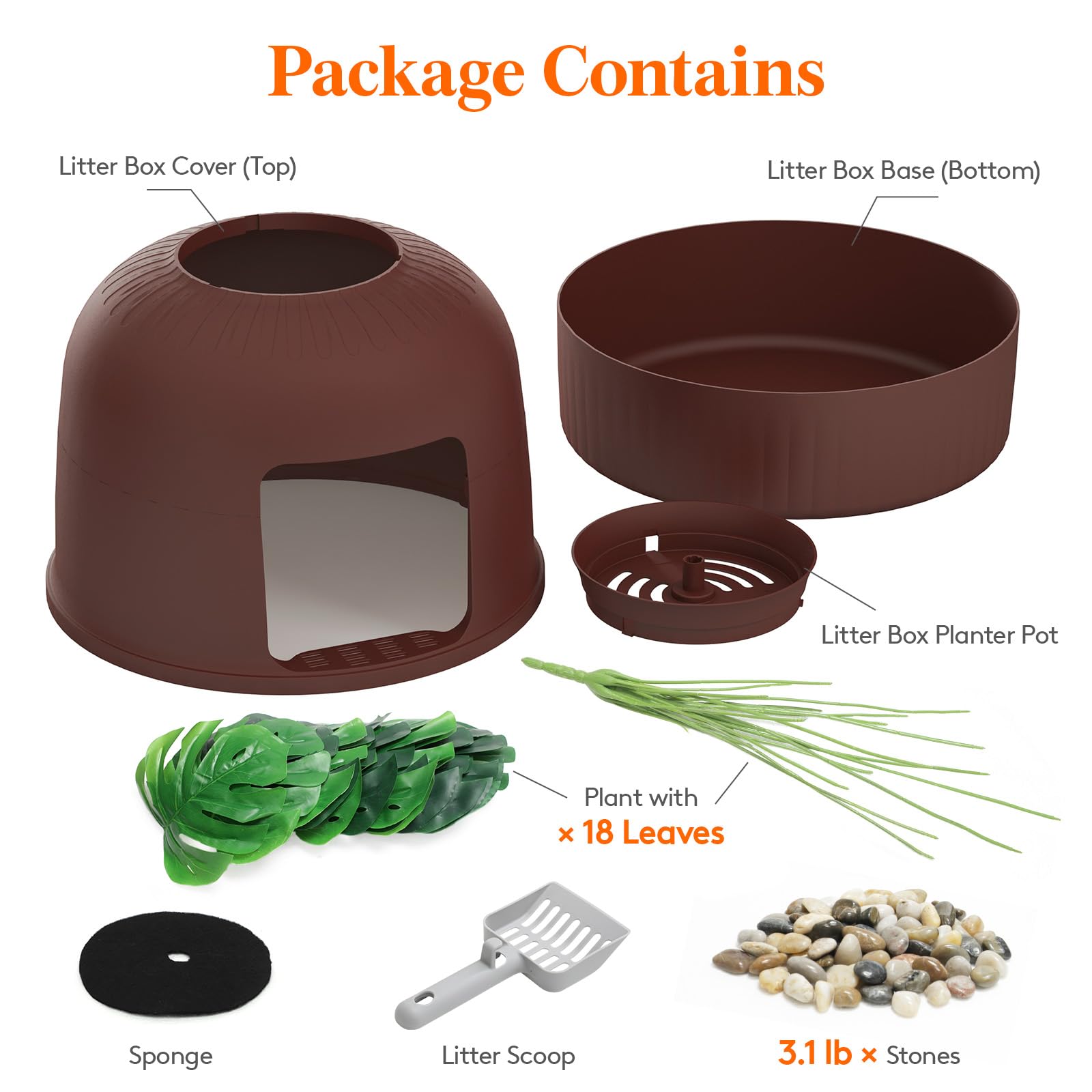 Lifewit litter box shovel-hook accessory keeps cleaning tools handy.