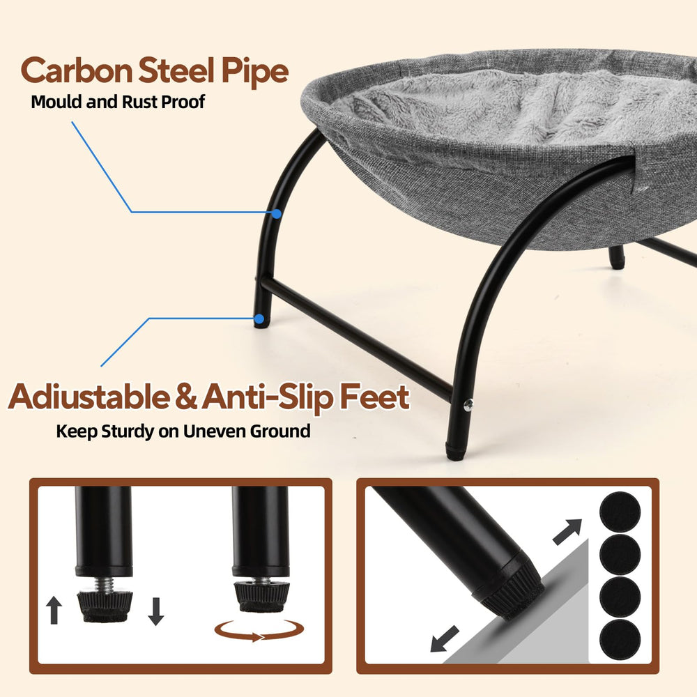 LIFLIX anti-slip mats on legs prevent shifting on uneven floors.