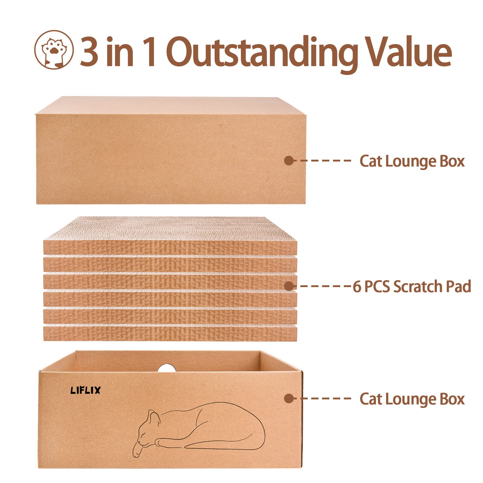 LIFLIX lounge box provides a cozy resting area for felines