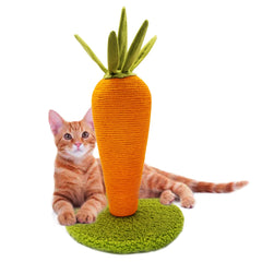 LIFLIX carrot cat scratching post 17in for indoor cats encourages natural scratching.