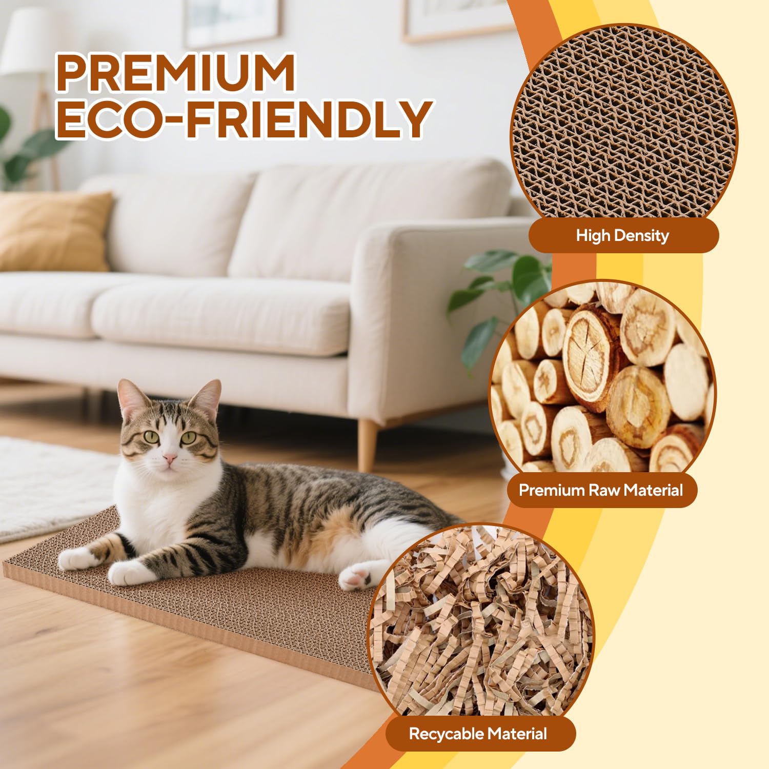LIFLIX cat nip packs attract cats to the scratching board sessions.