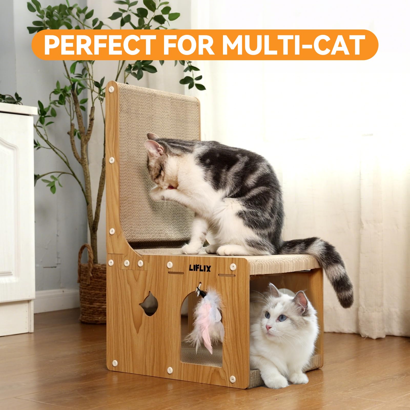 LIFLIX durable wooden frame with high-density cardboard close-up.