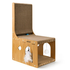 LIFLIX L-Shaped Scratcher top view offering versatile horizontal and vertical scratching.