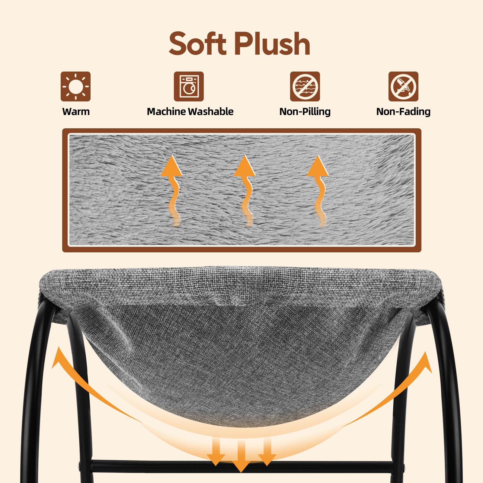 LIFLIX stable four-legged frame with anti-slip mats ensures steady support.