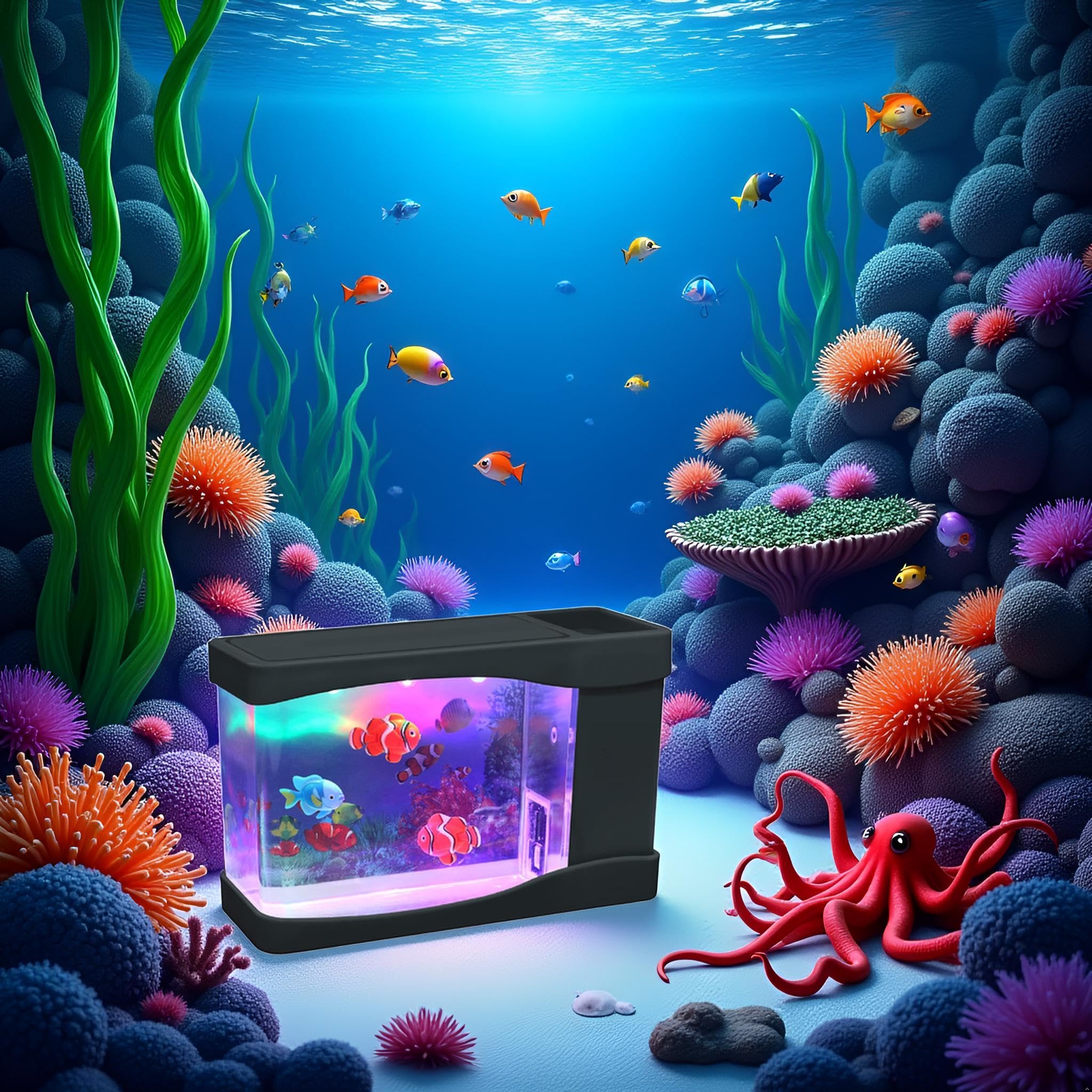 Lightahead desk-friendly compact desktop aquarium setup for calm workspaces.