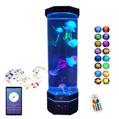 Lightahead LED sensory jellyfish lamp front view calming underwater motion for relaxation