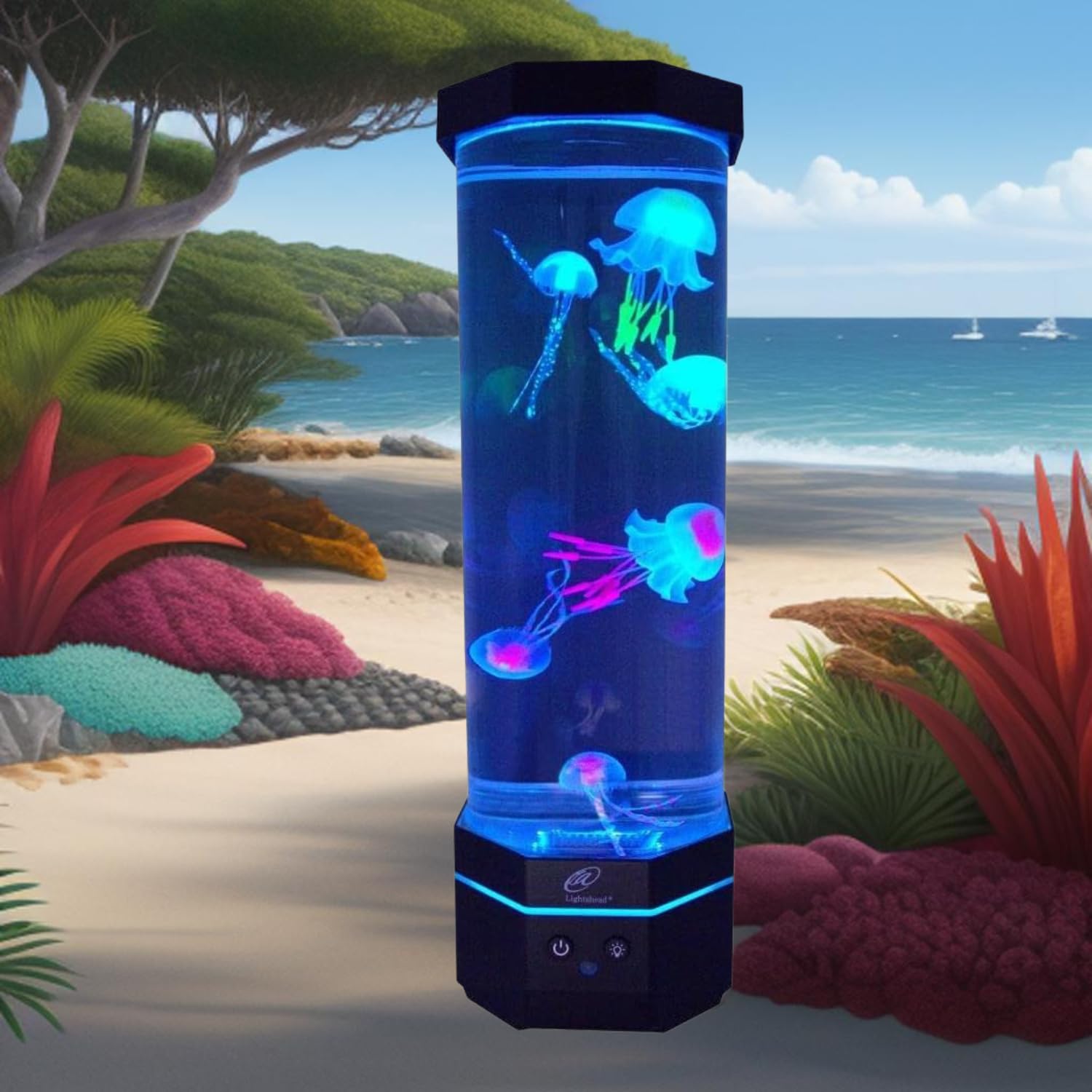 Lightahead jellyfish-lamp-leds-6rgb emphasizes vivid color-changing effects for immersive scenes