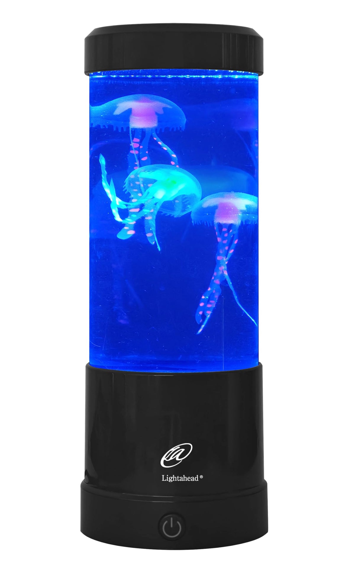 Lightahead mini LED jellyfish lamp front view with calming color transitions for relaxation