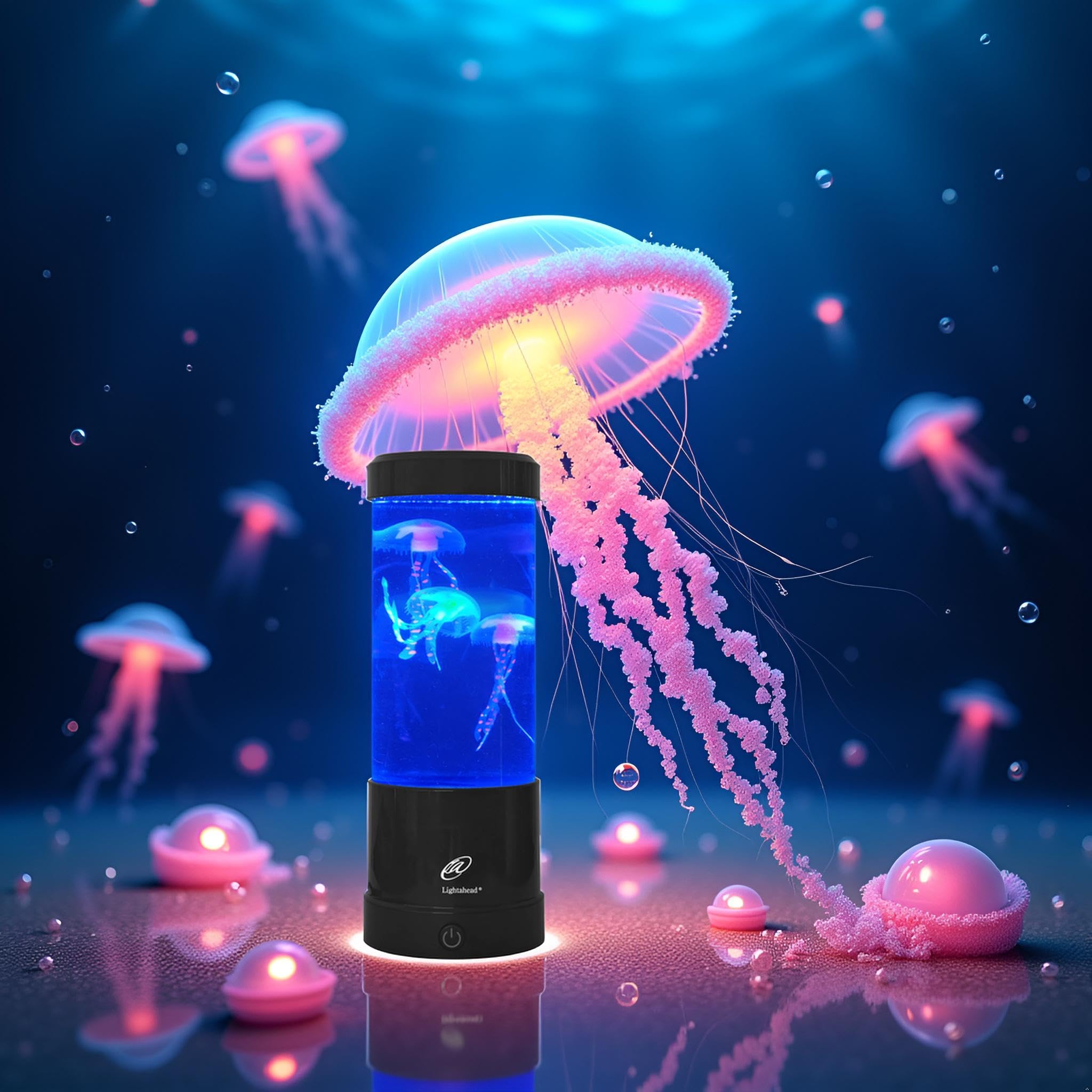 Lightahead mini LED jellyfish lamp 7-color mode for mood enhancement