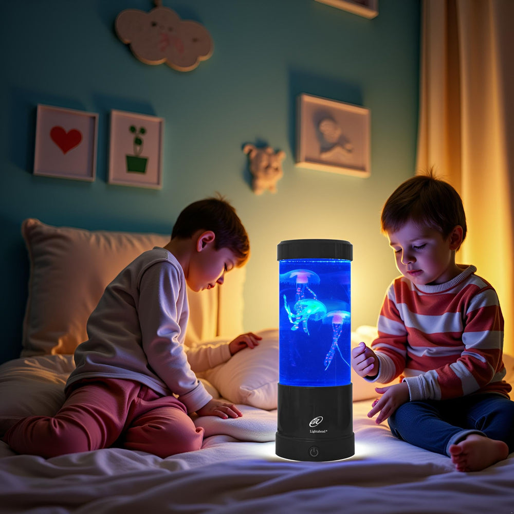 Lightahead jellyfish lamp auto-shutoff feature for energy efficiency