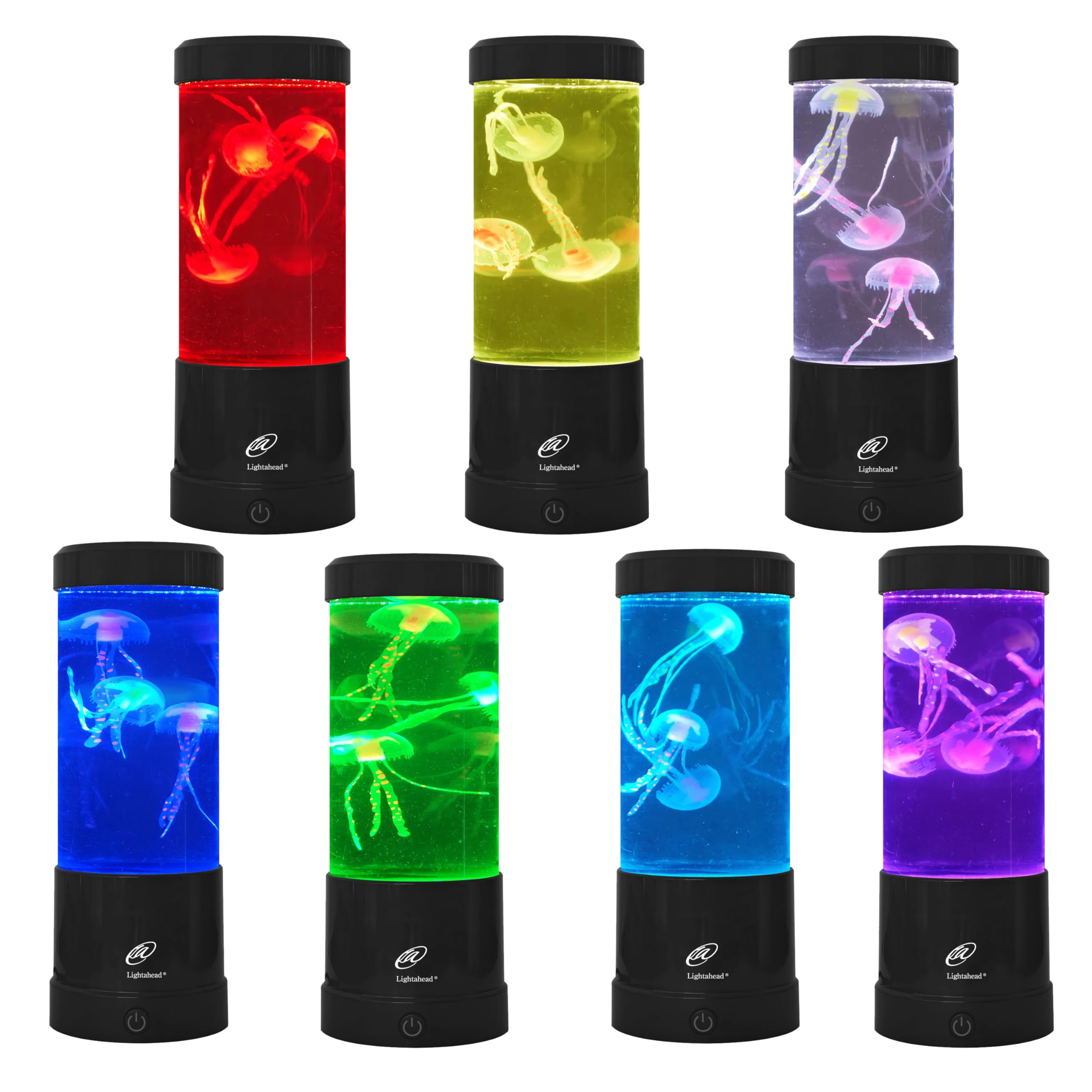 Lightahead jellyfish lamp side panel showing compact desk footprint for home office use