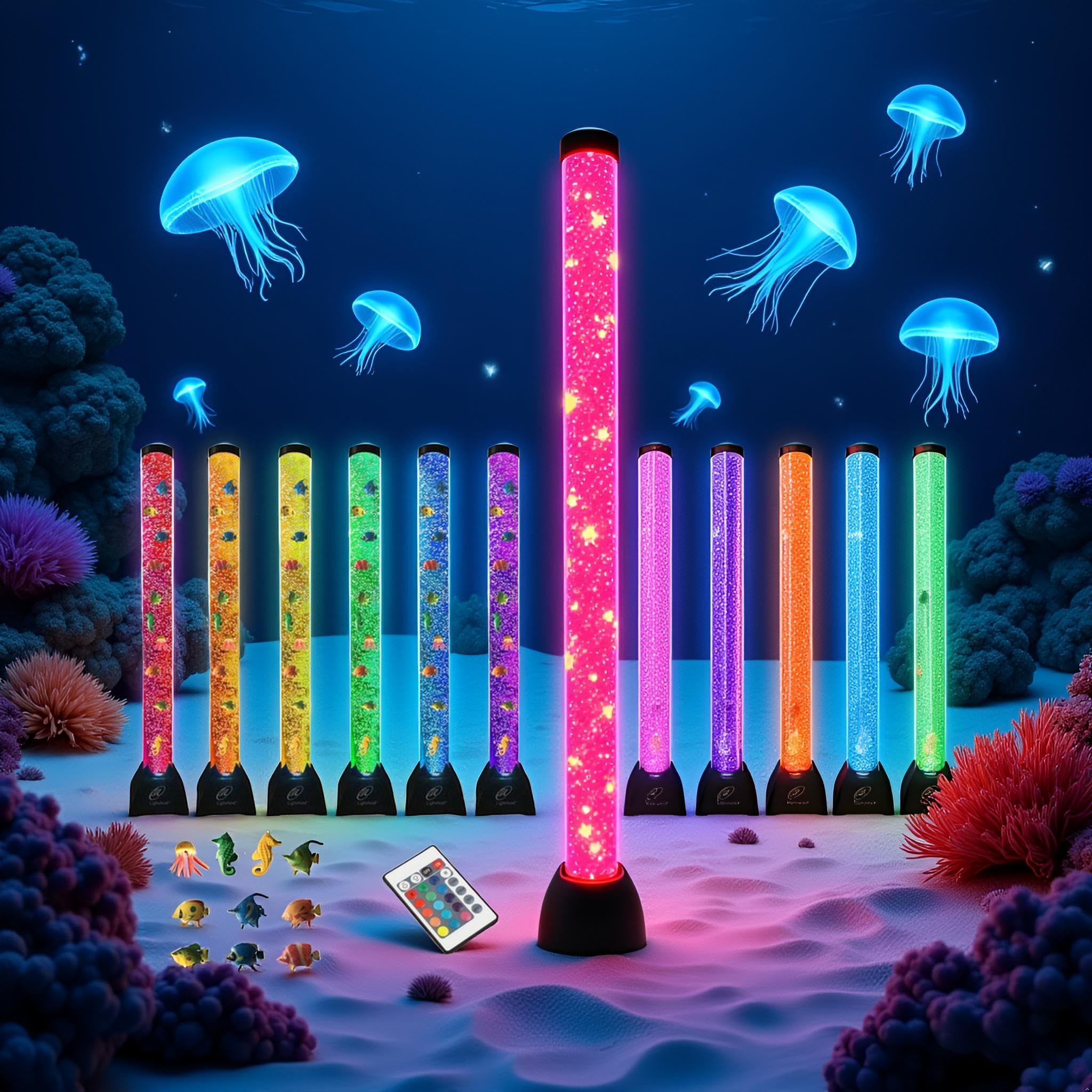 Lightahead remote with 24 keys controls 20 color effects for customization