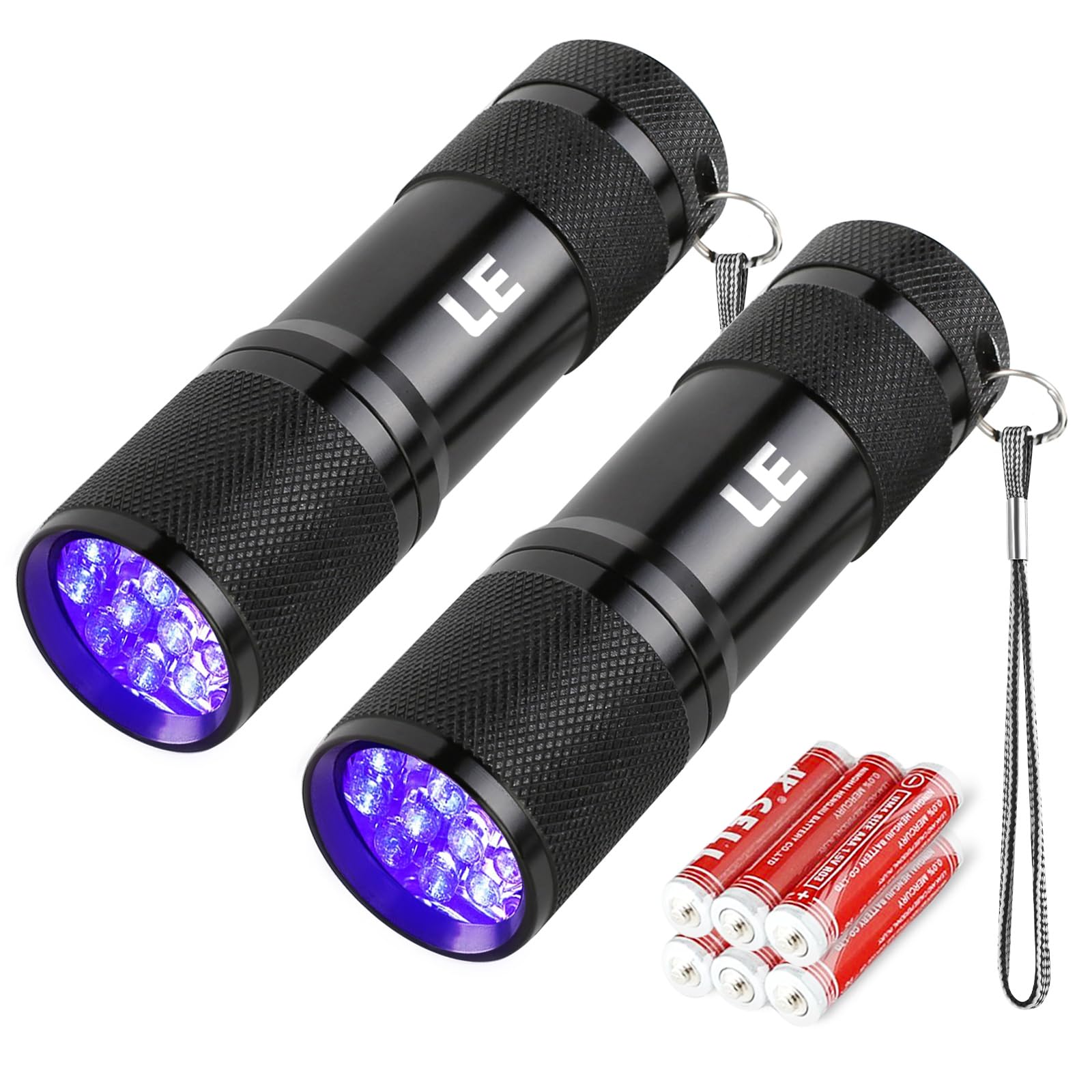 Lighting EVER LE small UV blacklight flashlight compact for on-the-go stain detection